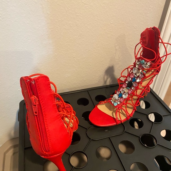 Penny loves Kenny shoes size 8.5, worn once red high heels - Picture 4 of 4